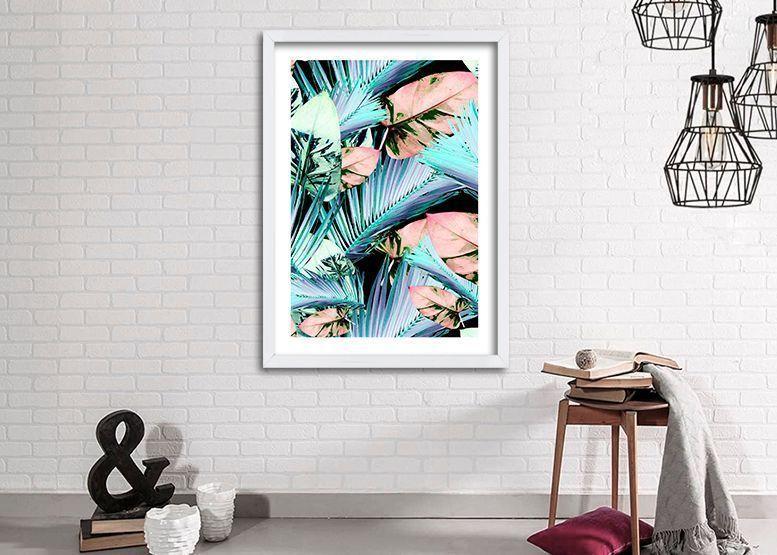 Cuadro 50x35 cm ilustración Palmas-1