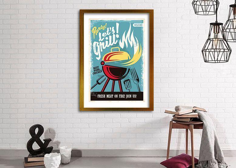 Cuadro 40x30 cm ilustración Grill-1