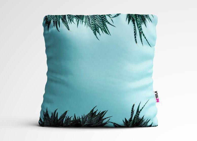 Cojin 45x45 cm ilustración Natu cyan-0