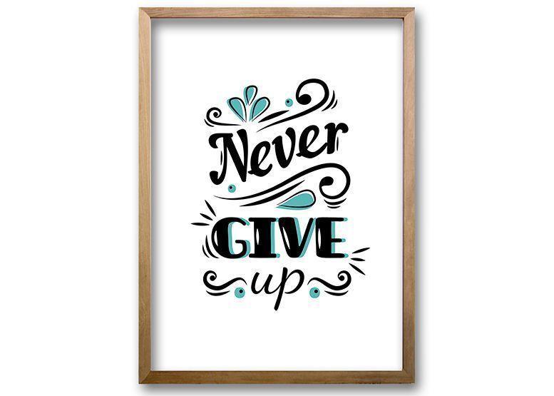 Cuadro 40x30 cm ilustración Nunca te rindas-0