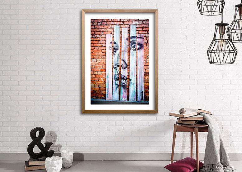 Cuadro 50x35 cm ilustración Rostro mural-1