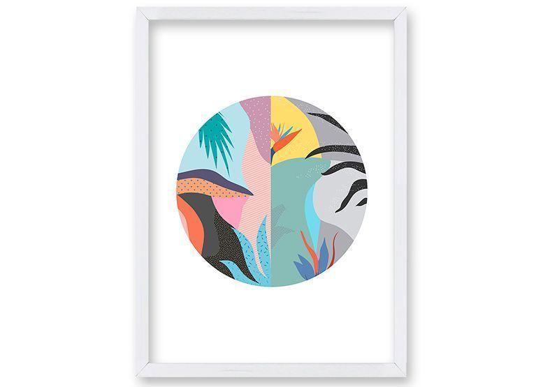 Cuadro ilustración Arte circular - 70x50 cm-0