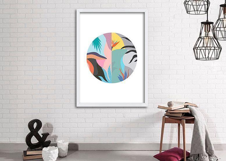 Cuadro ilustración Arte circular - 70x50 cm-1