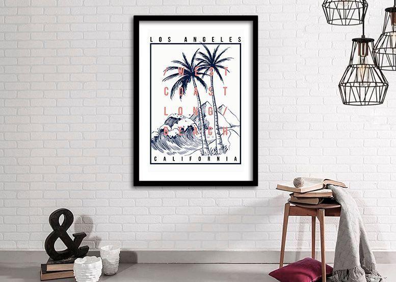 Cuadro ilustración California - 40x30 cm-1