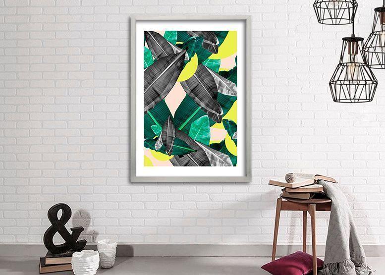 Cuadro 70x50 cm ilustración Selva amarilla-1