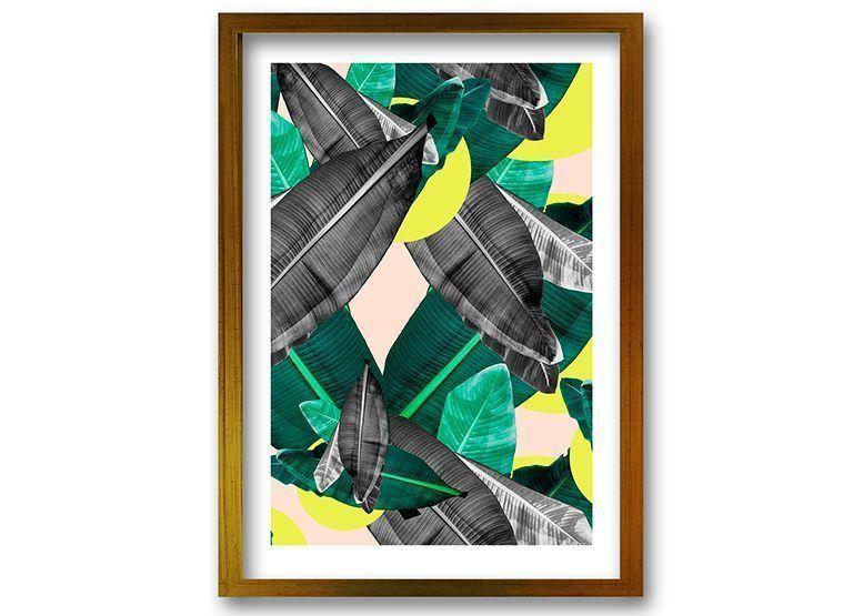 Cuadro 40x30 cm ilustración Selva amarilla-0