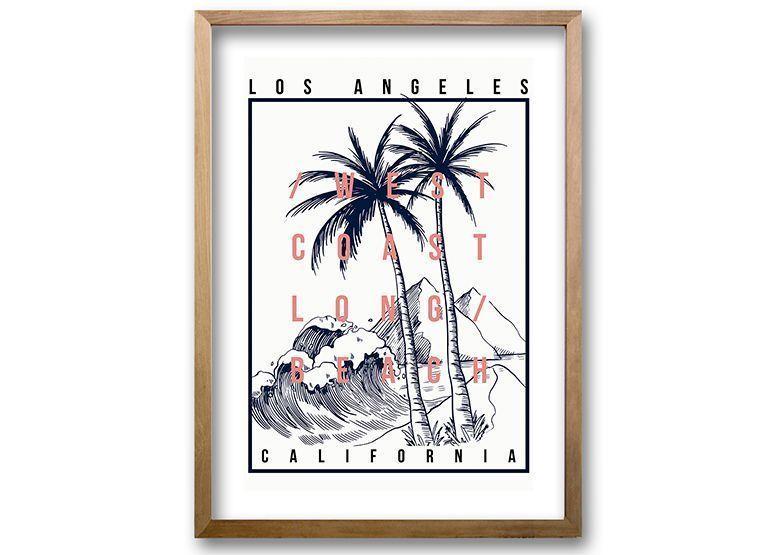 Cuadro ilustración California - 40x30 cm-0