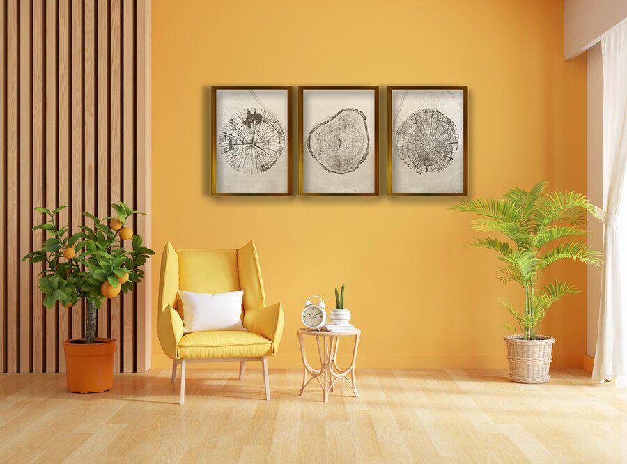 Cuadro Trio Núcleo Arbóreo 70x50 CM-1