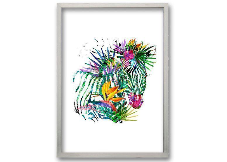 Cuadro ilustración Color zebra - 50x35 cm-0