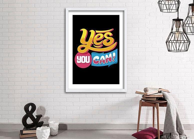 Cuadro 40x30 cm ilustración Tu puedes-1