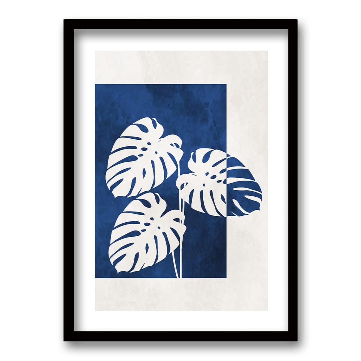 Cuadro Monstera Azul-0