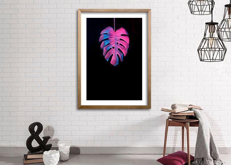 Cuadro ilustración Hoja impacto - 70x50 cm-1