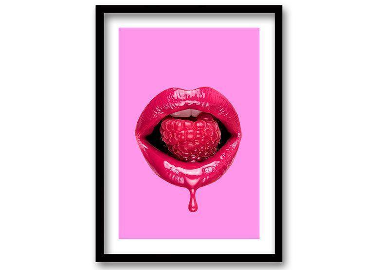 Cuadro 40x30 cm ilustración Beso frutal-0