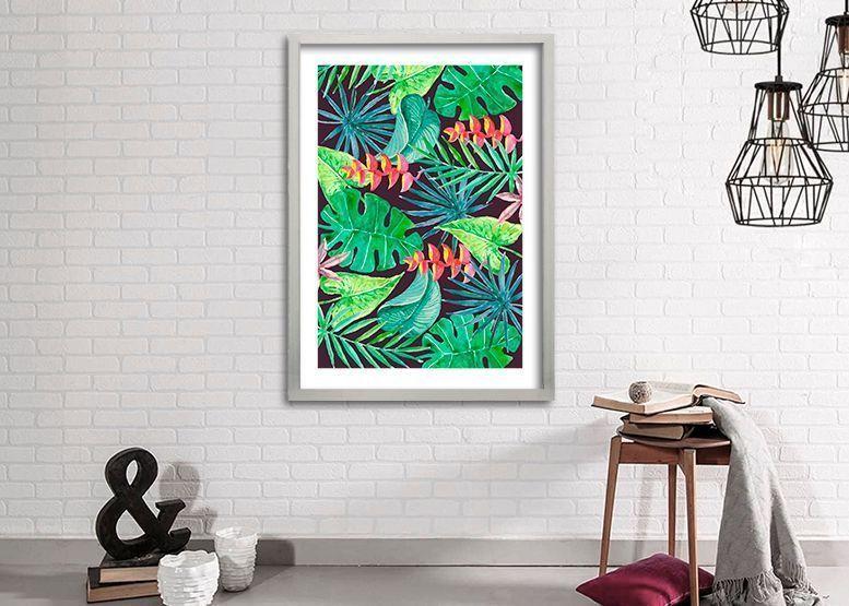 Cuadro ilustración Vista verde - 70x50 cm-1