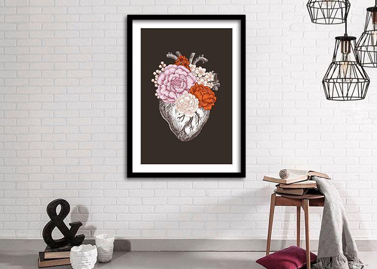Cuadro 70x50 cm ilustración Flor de vida-1