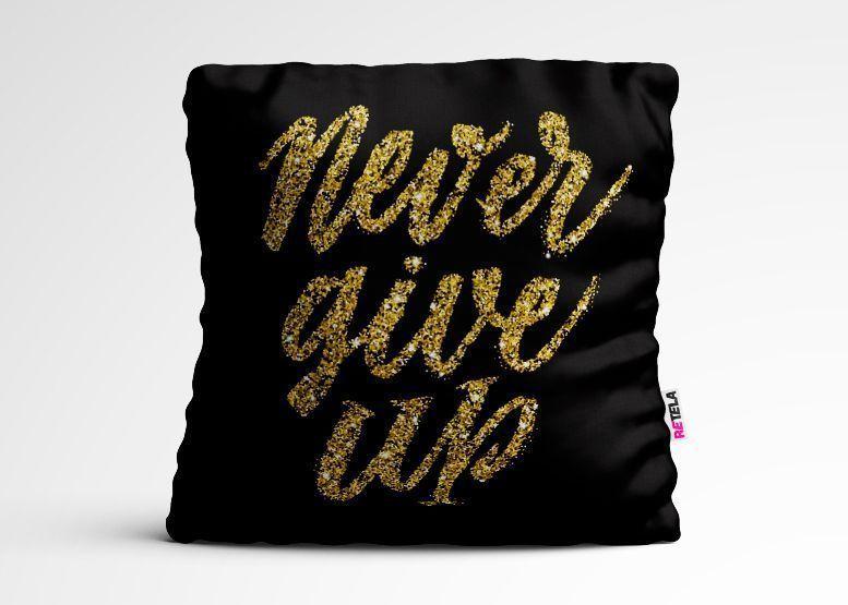 Cojin 45x45 cm ilustración Never give up-0