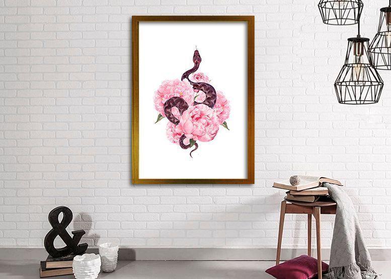 Cuadro 50x35 cm ilustración Flor de veneno-1