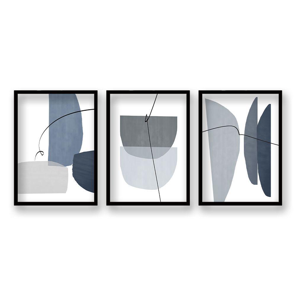 Cuadro Trio Elegancia Geométrica 70x50 CM-0