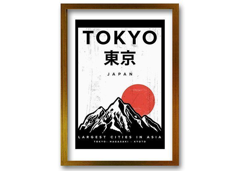 Cuadro 40x30 cm ilustración Tokyo-0