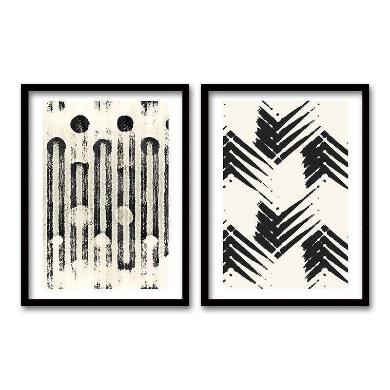 Cuadro Duo Negro 50x35cms Monocromo-0