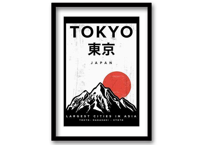 Cuadro 50x35 cm ilustración Tokyo-0