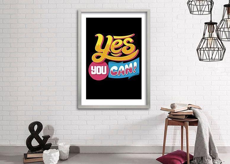 Cuadro 40x30 cm ilustración Tu puedes-1