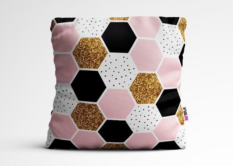 Cojin 45x45 cm ilustración Paneles rosa-0