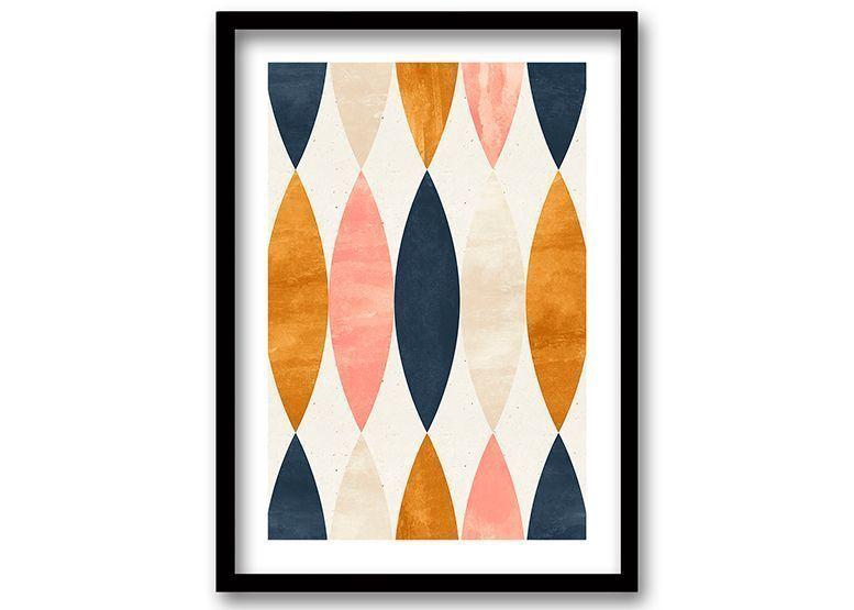 Cuadro 70x50 cm ilustración Patron pluma-0