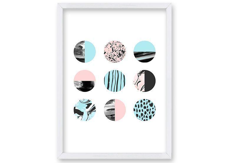 Cuadro ilustración Patron circular - 50x35 cm-0