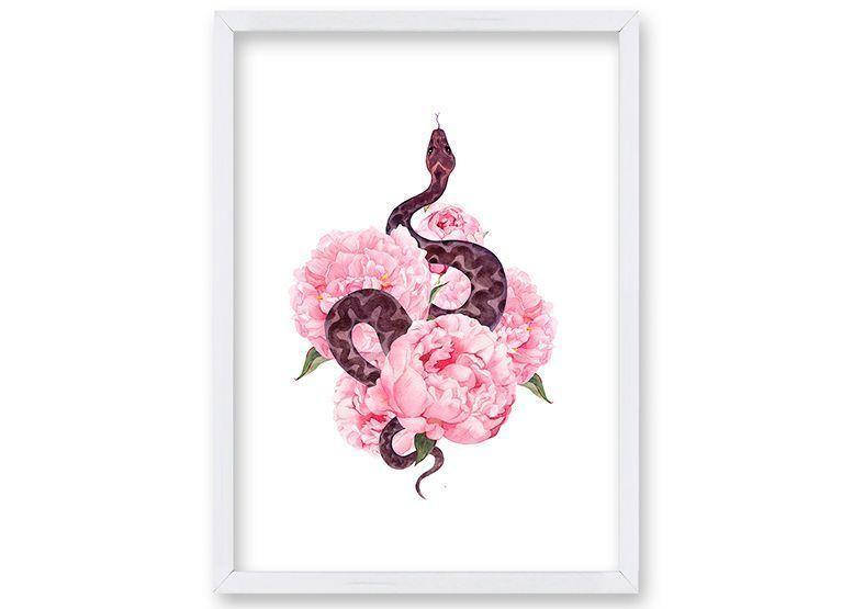 Cuadro 50x35 cm ilustración Flor de veneno-0