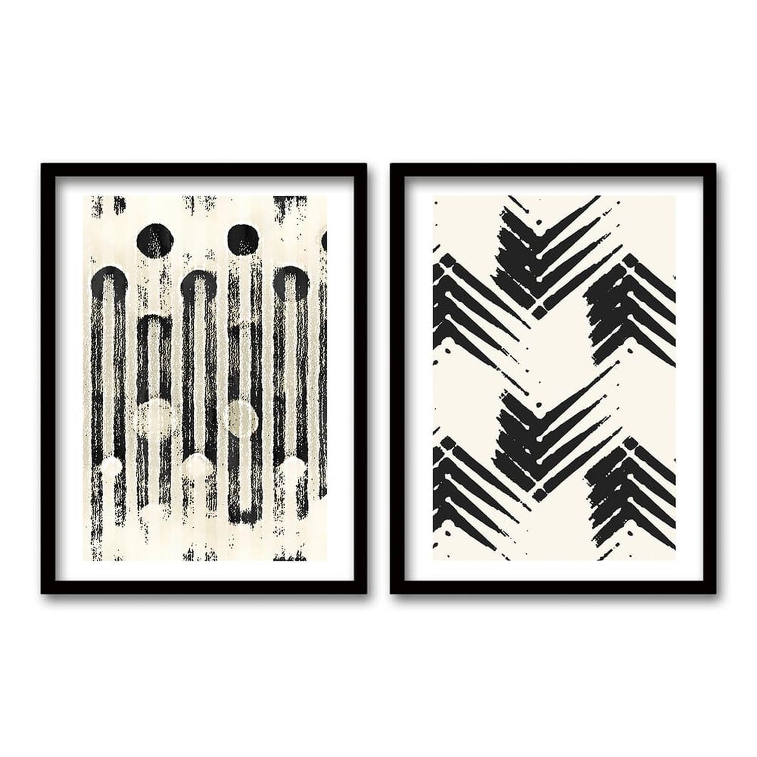Cuadro Duo Negro Monocromo-0