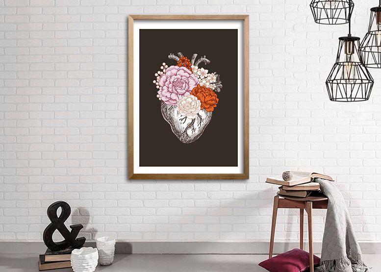 Cuadro ilustración Flor de vida - 70x50 cm-1