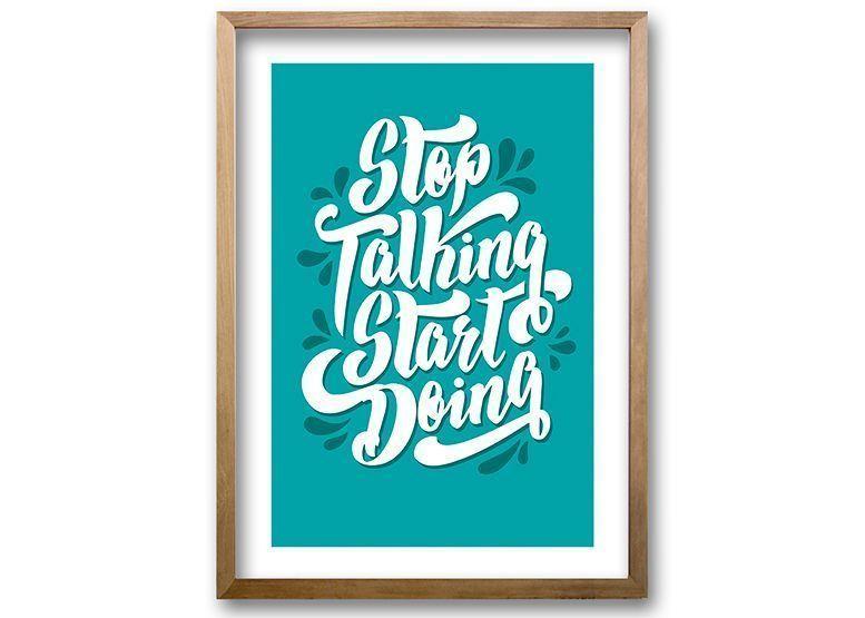 Cuadro 70x50 cm ilustración Empieza ahora-0