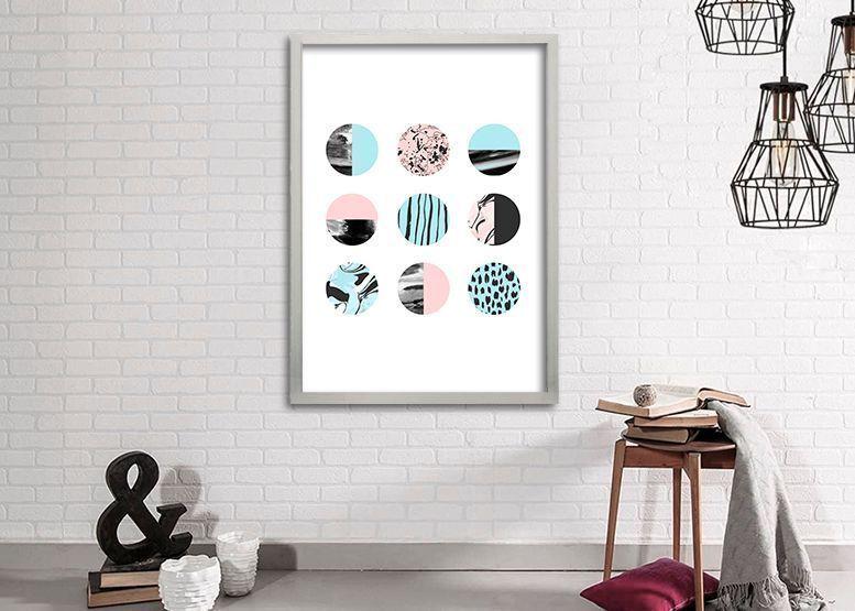 Cuadro 40x30 cm ilustración Patron circular-1