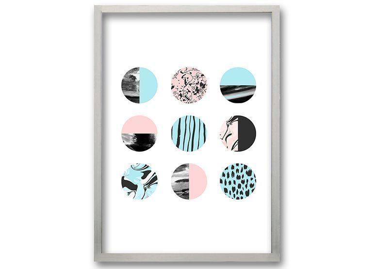 Cuadro 40x30 cm ilustración Patron circular-0