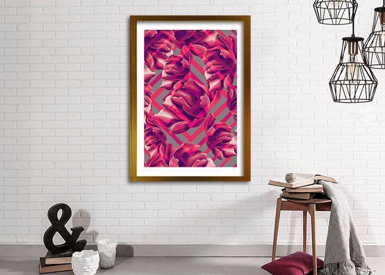 Cuadro ilustración Diamante rosa - 50x35 cm-1