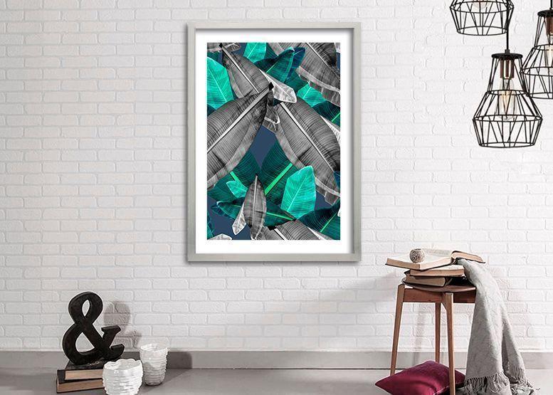 Cuadro 70x50 cm ilustración Selva verde-1