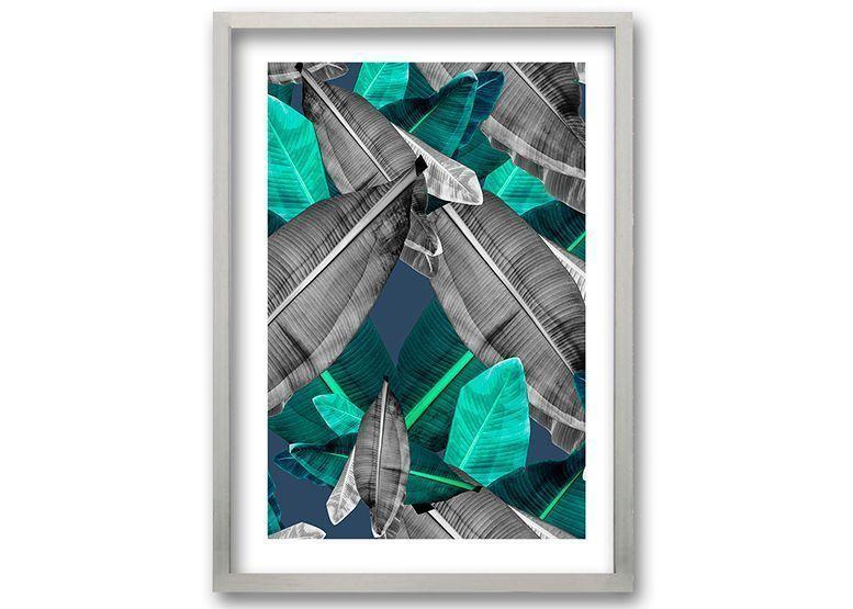 Cuadro 70x50 cm ilustración Selva verde-0