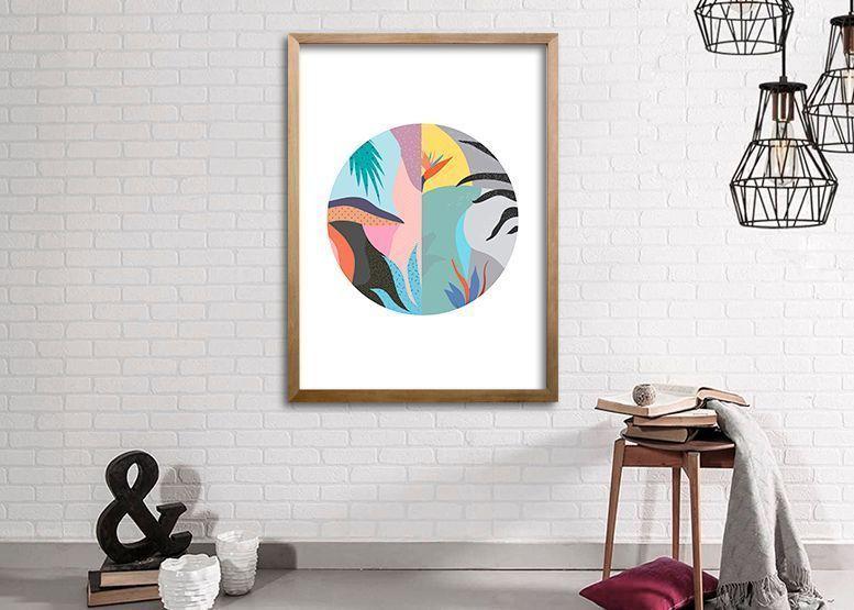 Cuadro ilustración Arte circular - 40x30 cm-1