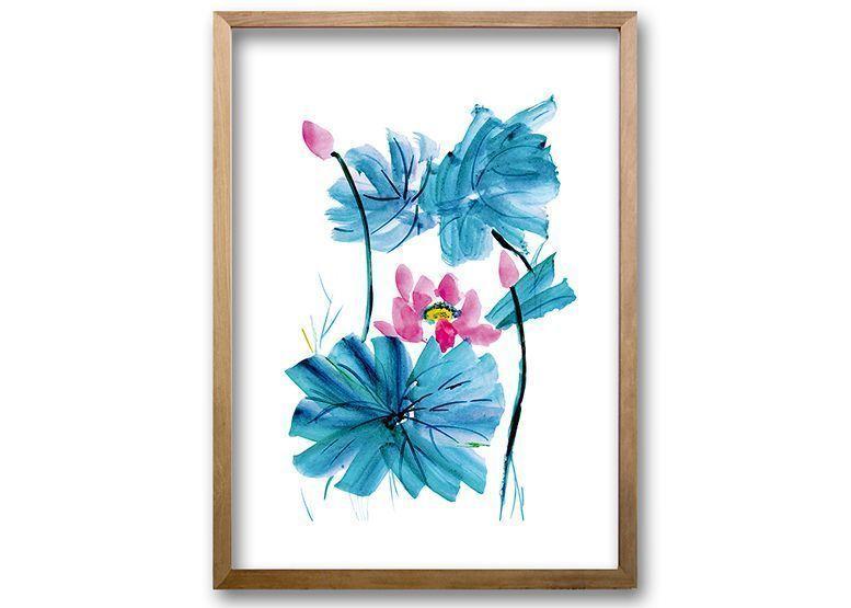 Cuadro 70x50 cm ilustración Acua flor-0