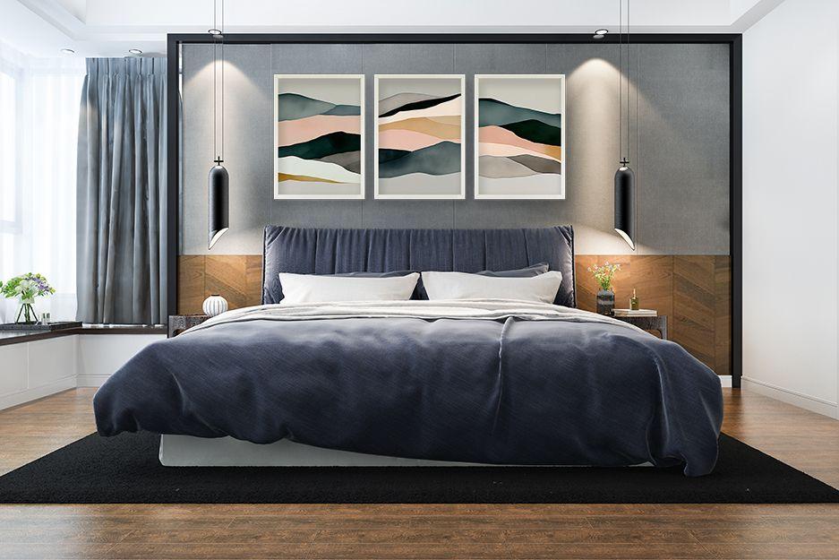 Cuadro Trio Susurros de Color 70x50 CM-1