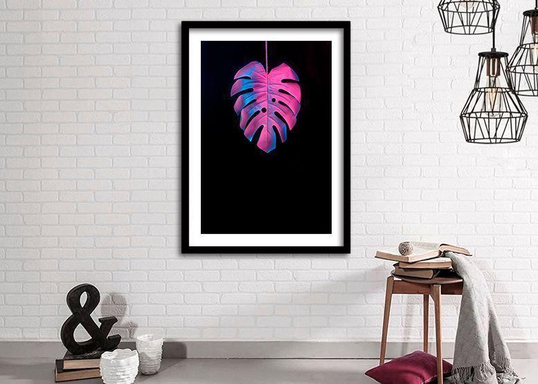 Cuadro ilustración Hoja impacto - 70x50 cm-1