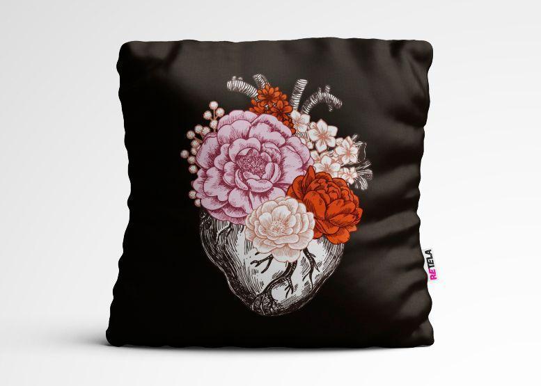 Cojin 45x45 cm ilustración Flor de amor-0
