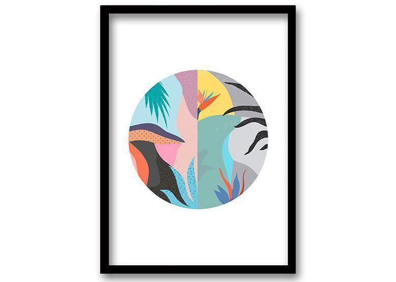 Cuadro 70x50 cm ilustración Arte circular-0