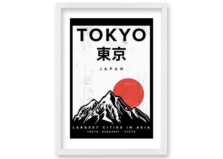 Cuadro 50x35 cm ilustración Tokyo-0