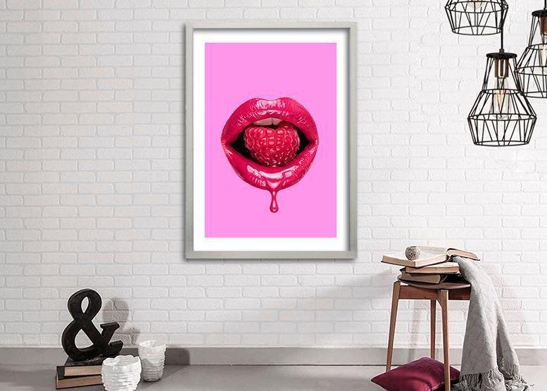 Cuadro 50x35 cm ilustración Beso frutal-1