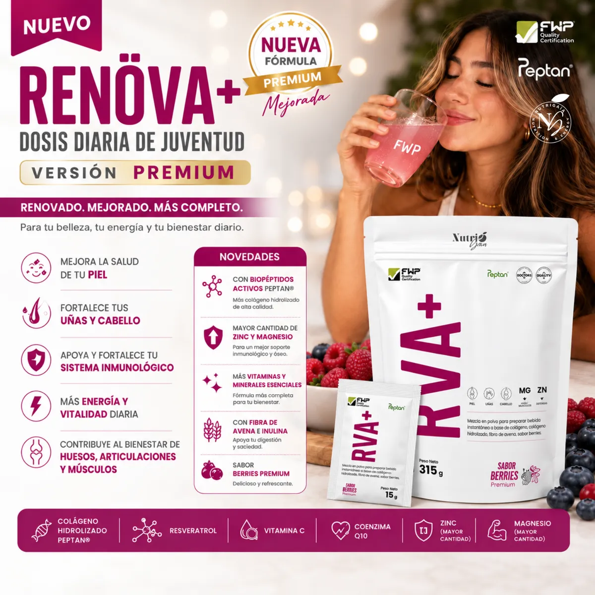 Colgeno Hidrolizado Renova De Fwp 315g 21 Sachet-2