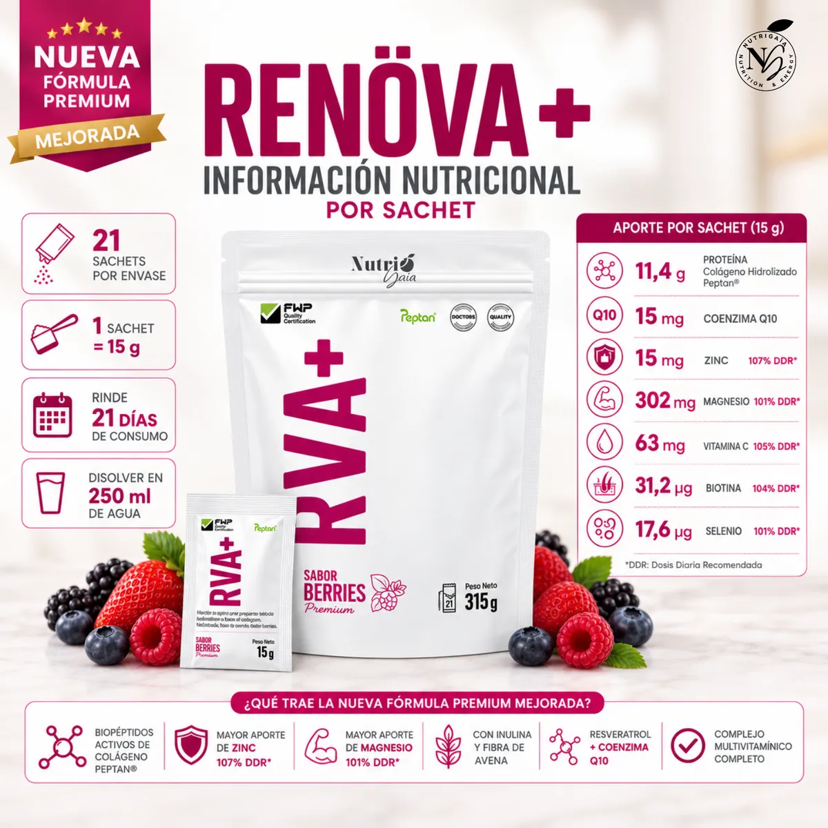 Colgeno Hidrolizado Renova De Fwp 315g 21 Sachet-3