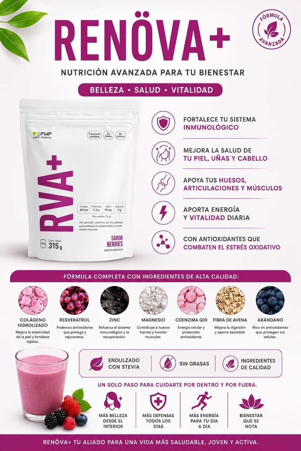 Colgeno Hidrolizado Renova De Fwp 315g 21 Sachet-1