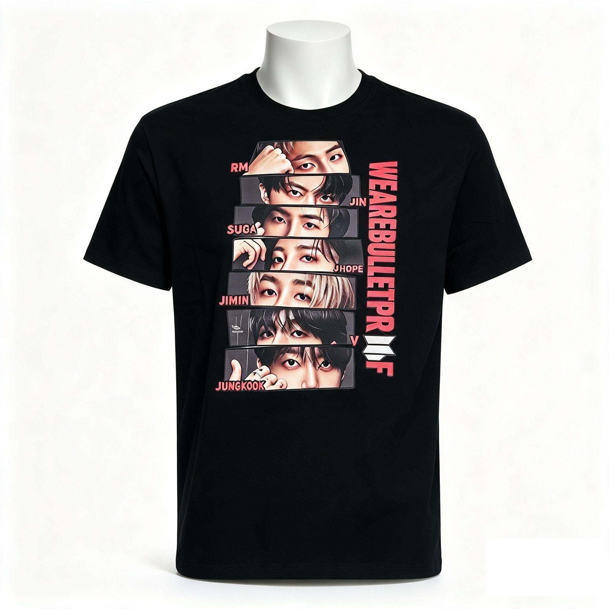 Polera Bts We Are Bulletproof Kpop Algodon Estampado-0